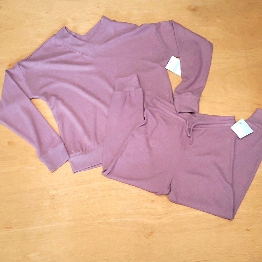 Z by Zella Girls Purple 2 Piece Pullover Jogger Set Size 5 NWT